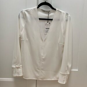 Zara V-Neck Blouse | M